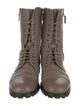 Manolo Blahnik Leather Combat Boots