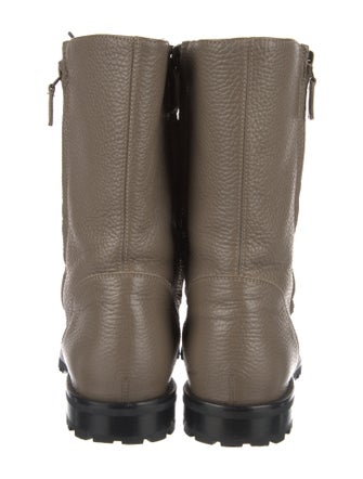 Manolo Blahnik Leather Combat Boots