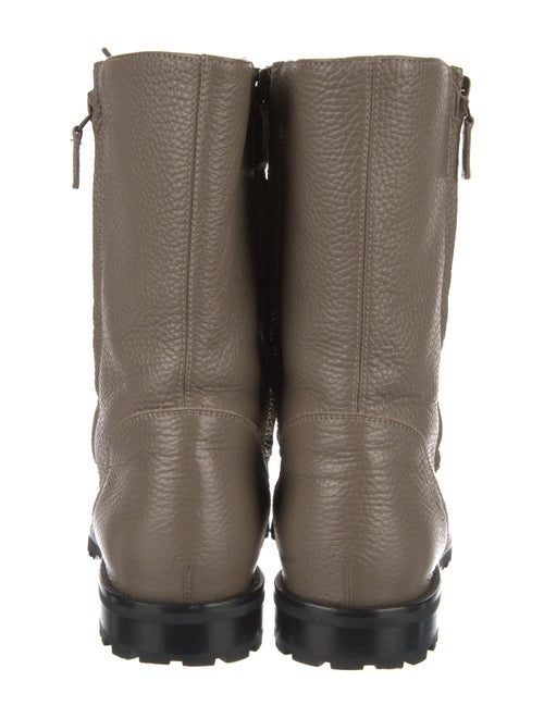 Manolo Blahnik Leather Combat Boots