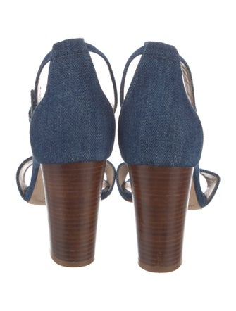Manolo Blahnik Denim Sandals