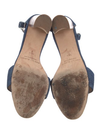 Manolo Blahnik Denim Sandals