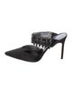 Manolo Blahnik Satin Crystal Embellishments Mules