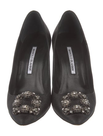 Manolo Blahnik Crystal Embellishments Pumps
