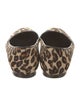 Manolo Blahnik Ponyhair Animal Print Flats