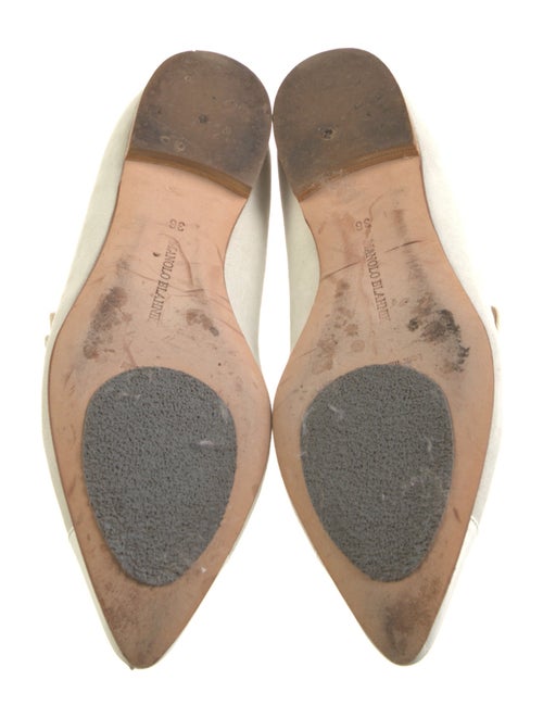 Manolo Blahnik Suede Mary Jane Flats