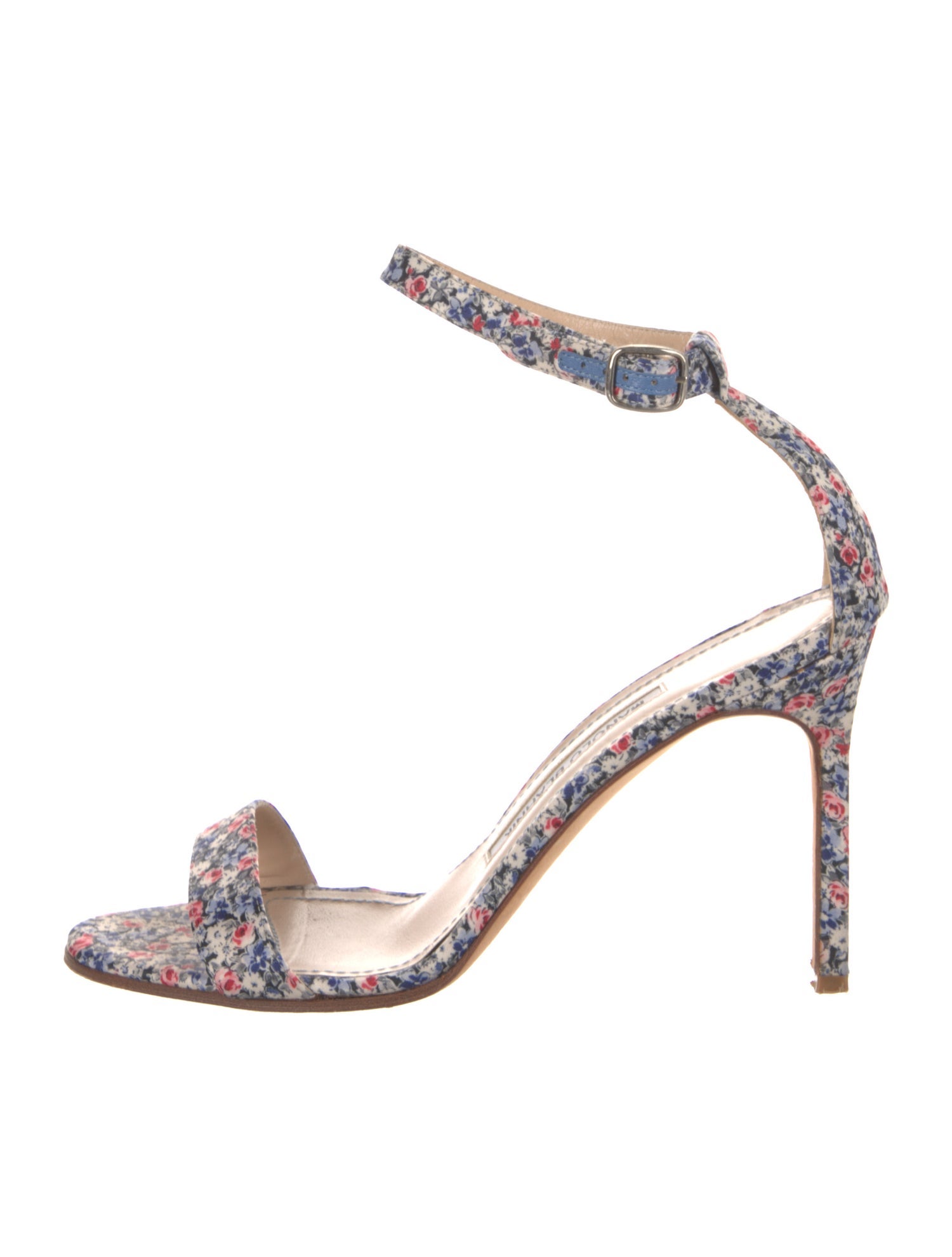Manolo Blahnik Floral Print Sandals