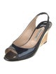 Manolo Blahnik Patent Leather Slingback Sandals