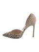 Manolo Blahnik Suede Animal Print D'Orsay Pumps