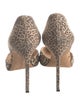 Manolo Blahnik Suede Animal Print D'Orsay Pumps