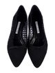 Manolo Blahnik Mesh Bow Accents Ballet Flats