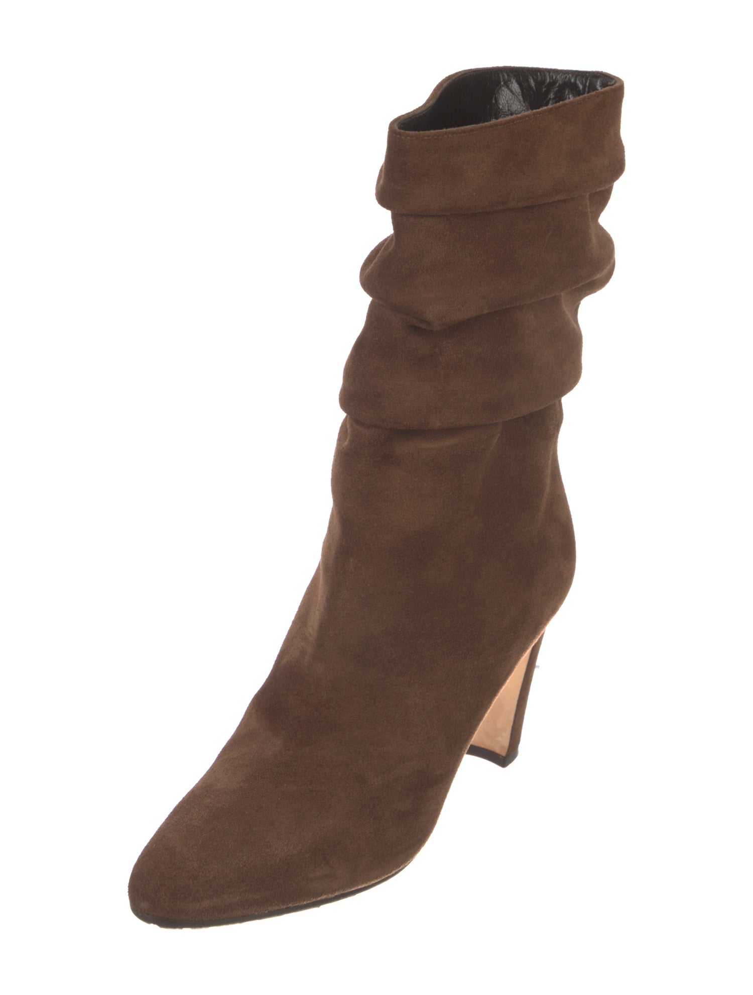 Manolo Blahnik Suede Slouch Boots