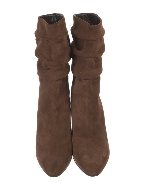 Manolo Blahnik Suede Slouch Boots
