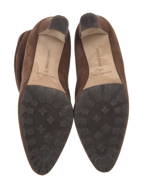 Manolo Blahnik Suede Slouch Boots