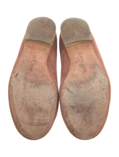 Manolo Blahnik Suede Floral Print Flats