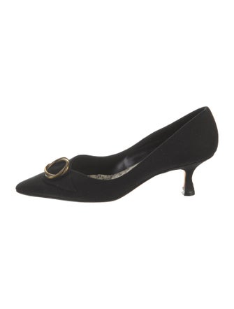 Manolo Blahnik Canvas Pumps