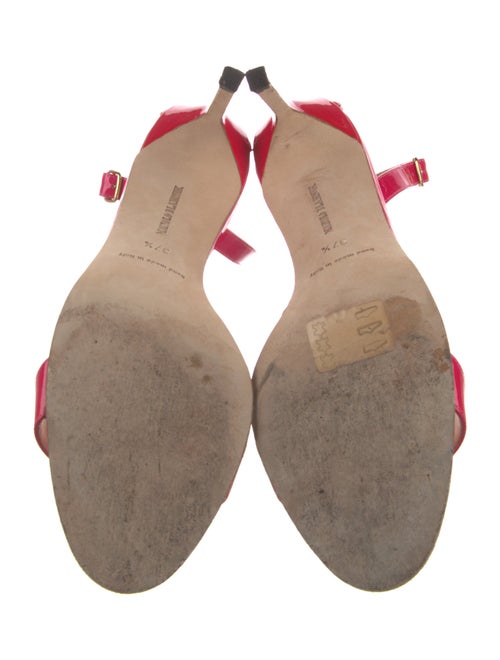 Manolo Blahnik Patent Leather Cutout Accent Sandals