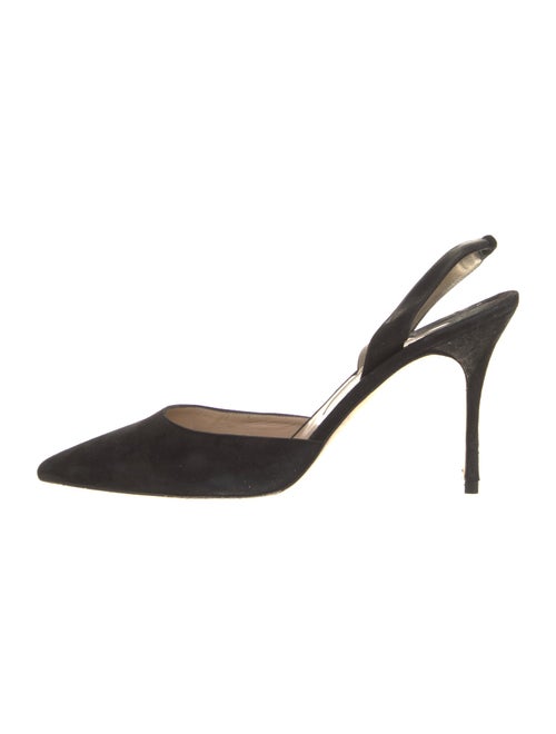 Manolo Blahnik Suede Slingback Pumps
