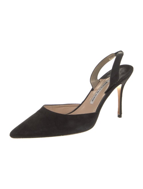 Manolo Blahnik Suede Slingback Pumps