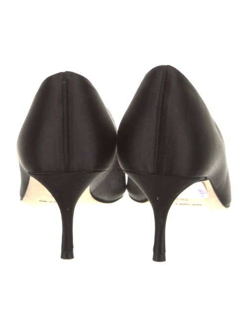 Manolo Blahnik Satin Crystal Embellishments Pumps