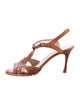 Manolo Blahnik Leather T-Strap Sandals