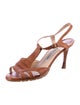Manolo Blahnik Leather T-Strap Sandals