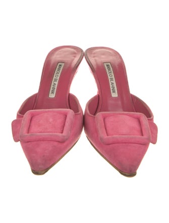 Manolo Blahnik Suede Mules