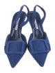 Manolo Blahnik Suede Slingback Pumps