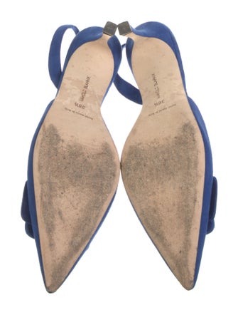 Manolo Blahnik Suede Slingback Pumps