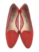 Manolo Blahnik Suede Lasercut Accents Flats