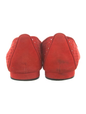 Manolo Blahnik Suede Lasercut Accents Flats