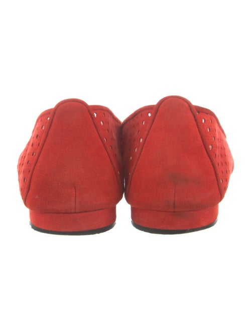 Manolo Blahnik Suede Lasercut Accents Flats