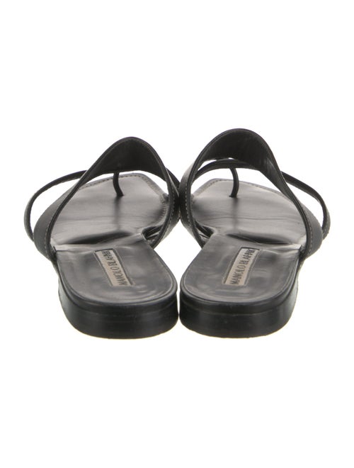 Manolo Blahnik Leather Slides