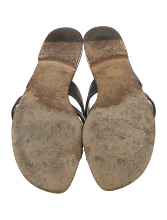 Manolo Blahnik Leather Slides