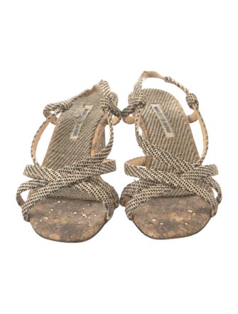 Manolo Blahnik Cutout Accent Espadrilles