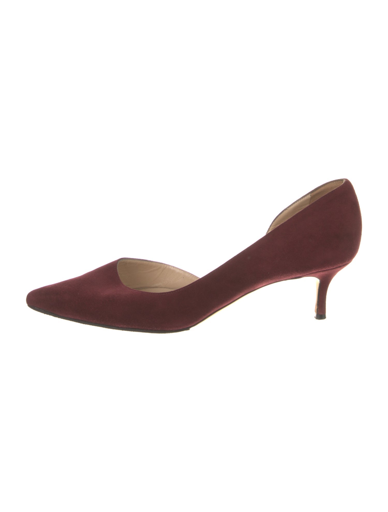 Manolo Blahnik Suede D'Orsay Pumps