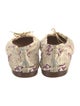 Manolo Blahnik Printed Bow Accents Ballet Flats