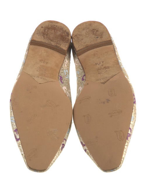 Manolo Blahnik Printed Bow Accents Ballet Flats