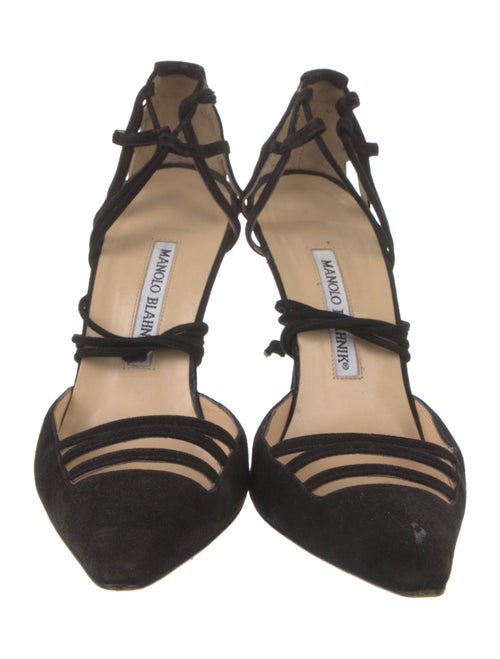 Manolo Blahnik Vegan Suede D'Orsay Pumps