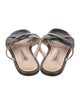 Manolo Blahnik Leather Colorblock Pattern Slides