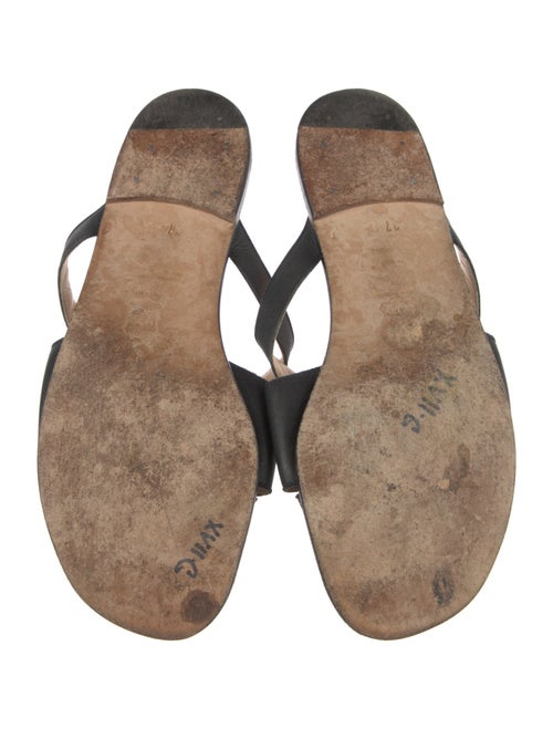 Manolo Blahnik Leather Colorblock Pattern Slides