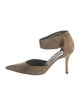 Manolo Blahnik Suede D'Orsay Pumps