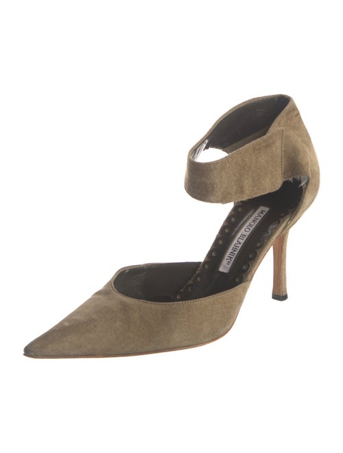 Manolo Blahnik Suede D'Orsay Pumps