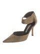 Manolo Blahnik Suede D'Orsay Pumps
