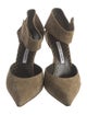 Manolo Blahnik Suede D'Orsay Pumps