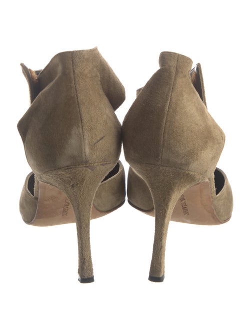 Manolo Blahnik Suede D'Orsay Pumps