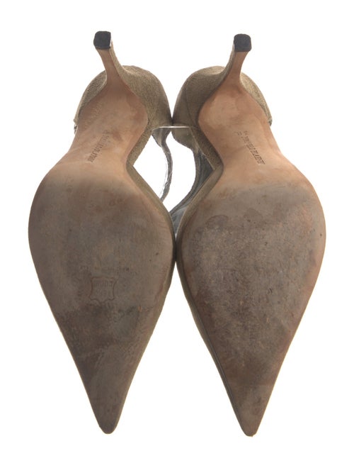 Manolo Blahnik Suede D'Orsay Pumps