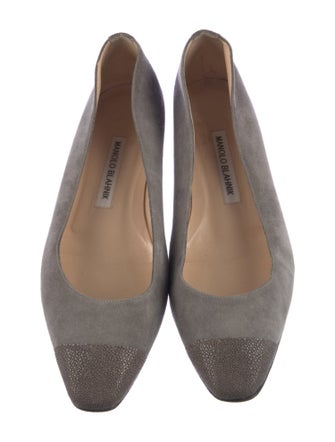 Manolo Blahnik Suede Ballet Flats