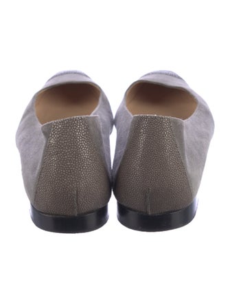 Manolo Blahnik Suede Ballet Flats