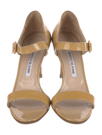 Manolo Blahnik Patent Leather Sandals