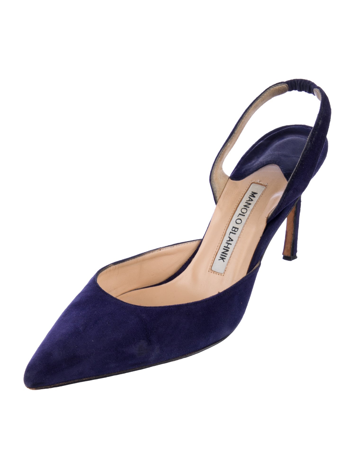 Manolo Blahnik Suede Slingback Pumps